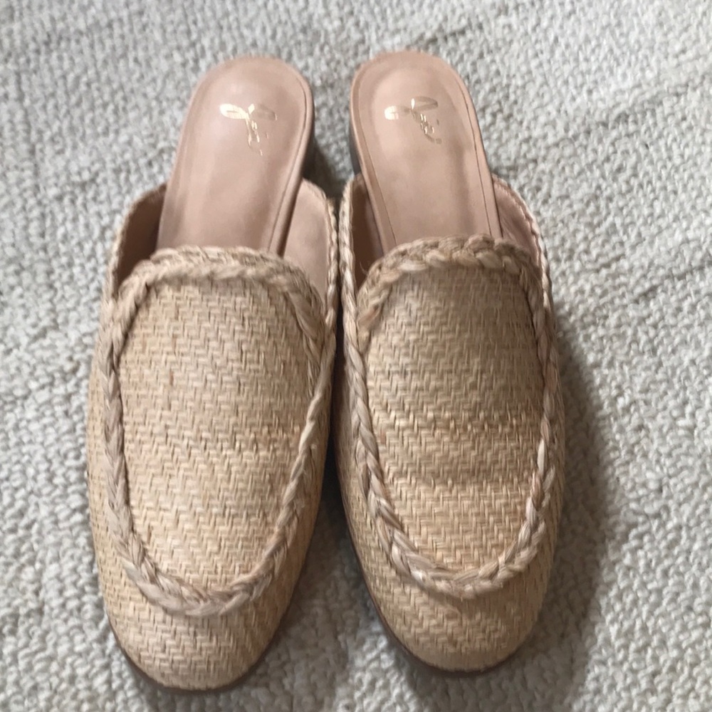 Joie Dallas woven natural mules
